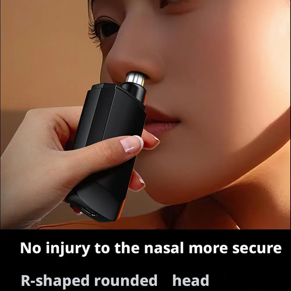 ماكينة تشذيب شعر الأنف والأذن قابلة لإعادة الشحن عبر USB للرجال، تصميم صغير محمول مع شحن سريع، ماكينة قص شعر الأنف الكهربائية #6