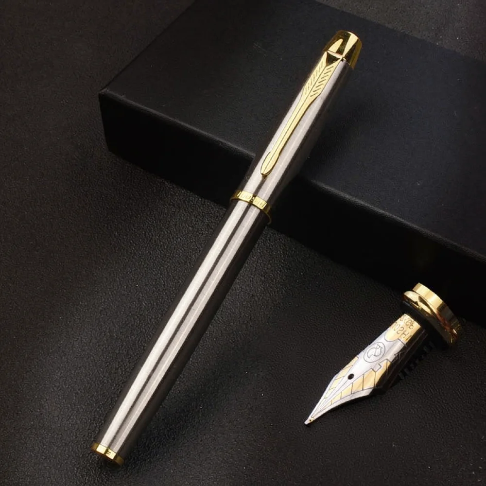 Modern Metal Fountain Pen Curved Nib For Calligraphy Practice Writing Artistic Signature Office Stationery Writing Instrument