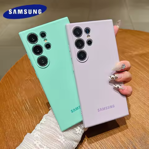 Original Liquid Silicone Soft Case Samsung Galaxy S26 S25 Ultra S24 S23 Plus S22 Pro S21 FE Official Shockproof Protection Cover