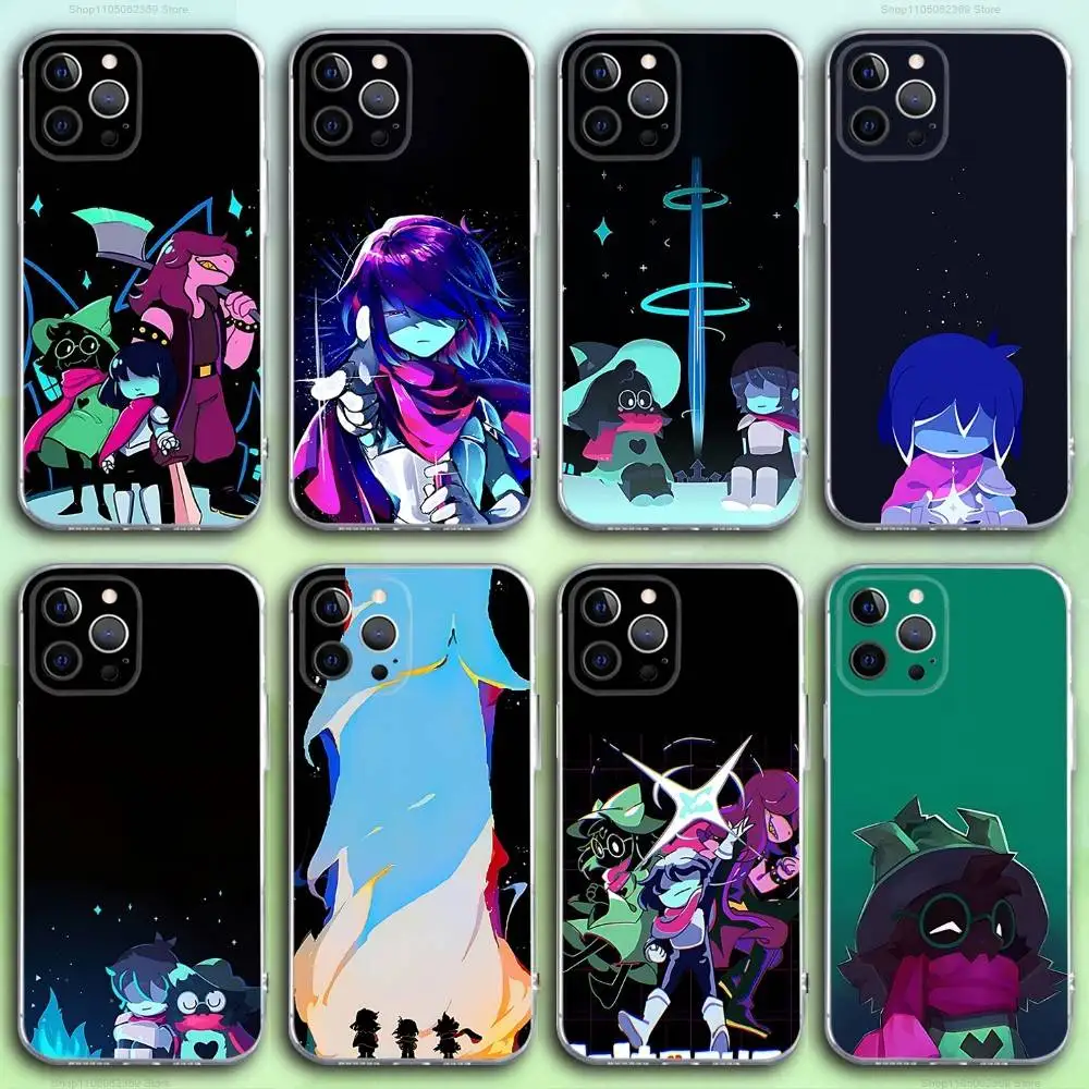 

D-Deltarune Kris Game Phone Case For iPhone 16,15,14,13,12,11 Pro,Max,Plus,X,XS,XR,SE4,E Mini Transparent Soft Cover