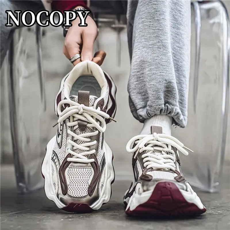 Summer Men's Shoes 2025 New Popular Platform Dad Shoes Men's Versatile Casual Sports Trendy running Shoes Tennis and basketball