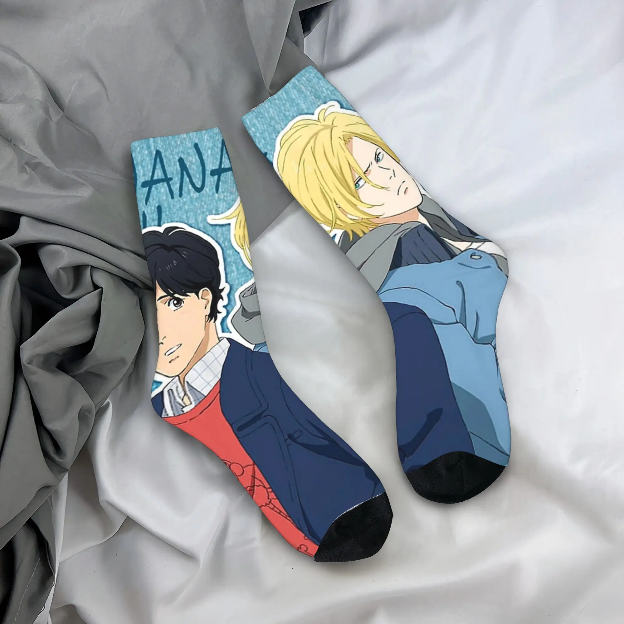 

Ash Eiji Banana Fish, аниме-чулки, дизайнерские винтажные носки, осенние носки против пота, мужские мягкие носки для скалолазания