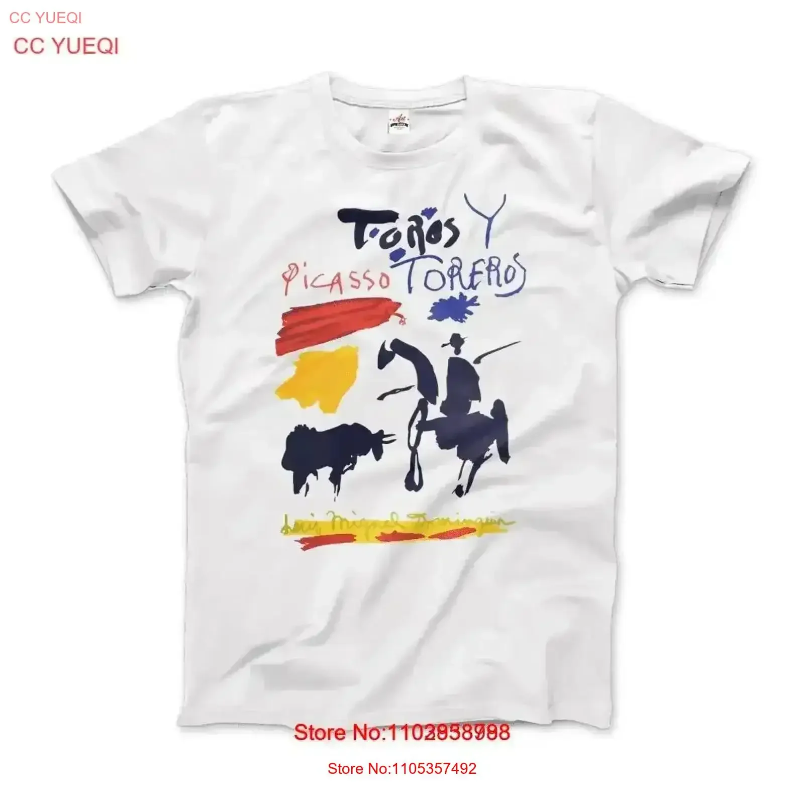 Pablo Picasso Toros y Toreros Book Cover 1961 Artwork T Shirt vintage Washed fashion Stretched Stylish Versatile Soft