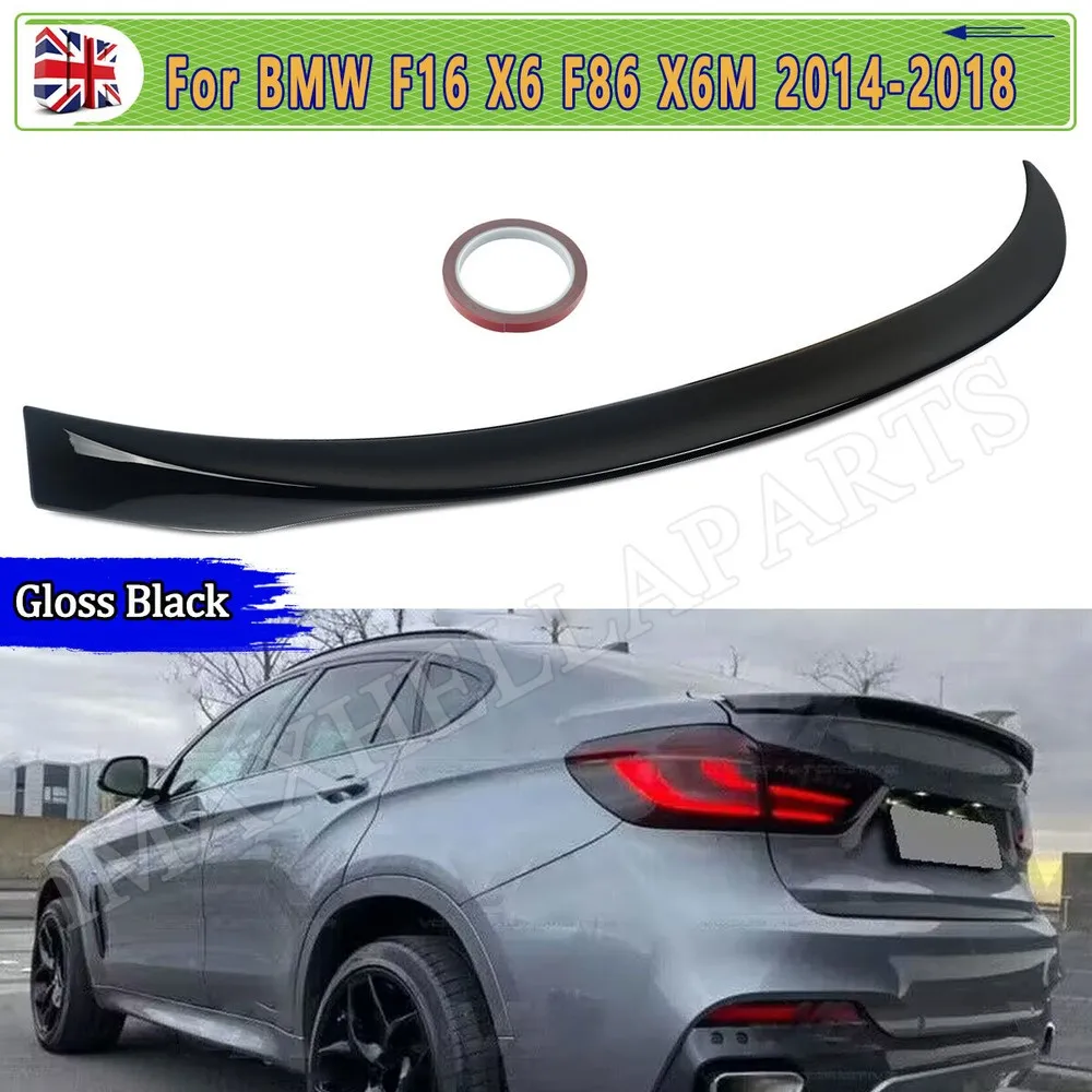 

For BMW X6 F16 TAIL Spoiler X6M M M50d F86 2014-2019 M Performance Rear Boot Trunk Lip Spoiler Diesel Petrol SUV Car Accessories