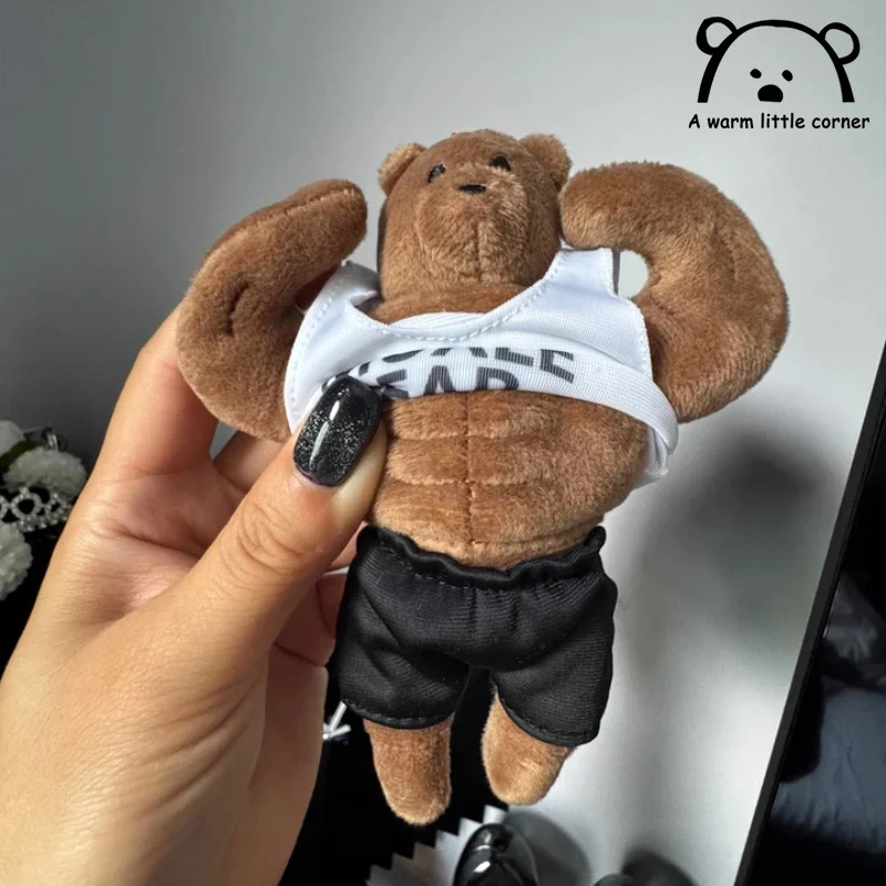 

Cute And Personalized Muscle Bear Fitness Plush Toy Abdominal Muscle Bear Plush Toy Keychain Creative And Personalized Gift