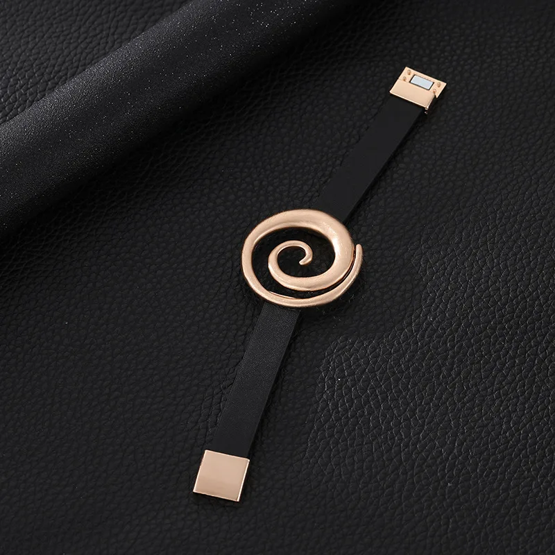 Minimal ausgehöhlte Armbänder aus gebürstetem Faden, Legierung für Damen, OL, hochwertiges Lederarmband, Charm-Schmuck – Detail 1