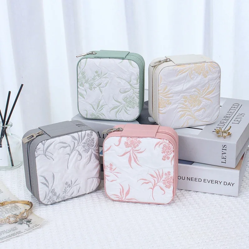 

Портативный мини-шкатулка для хранения ювелирных изделий, органайзер для путешествий, чехол для ювелирных изделий, кожаный чехол для хранения серег, ожерелье, кольцо, органайзер для ювелирных изделий, дисплей