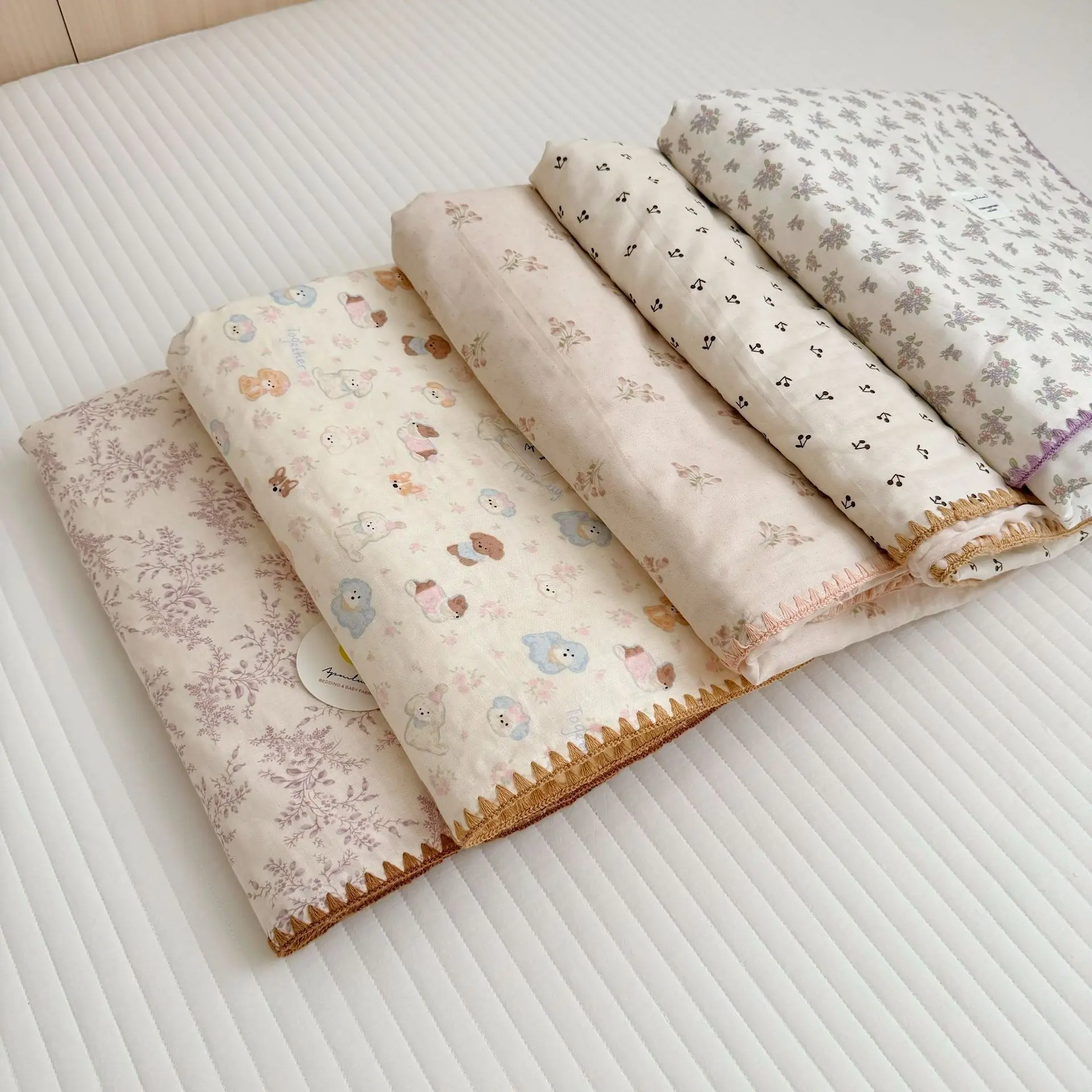 

Baby Blanket Newborn Swaddle Wrap Blankets Boys Girls 2 Layer Cotton Minky Soft Infant Baby Nursery Blankets For Crib