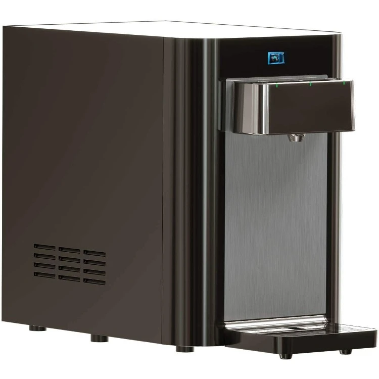 Self-Cleaning Countertop Bottleless Water Cooler Dispenser - with 2-Stage Water Filter and Installation Kit, Tri Temp Dispense