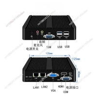 Industrial computer j1900 j4125 dual network port N100 mini pc fanless microcomputer host j6412 quad-core low power consumption 3