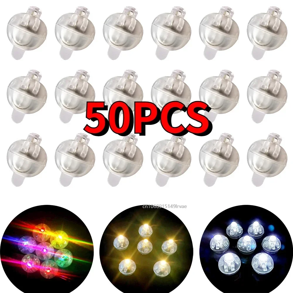 50-10Pcs Tumbler Small Round Ball Light Balloon LED Flash Luminous Lamps Lantern Light for Wedding Party Birthday Decoration