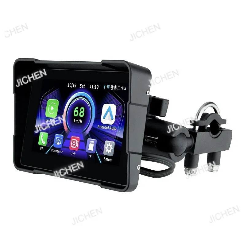 

5-дюймовый мотоцикл Carplay, водонепроницаемый сенсорный экран Apple Android Auto Carplay, GPS-навигация, беспроводной Carplay для мотоцикла