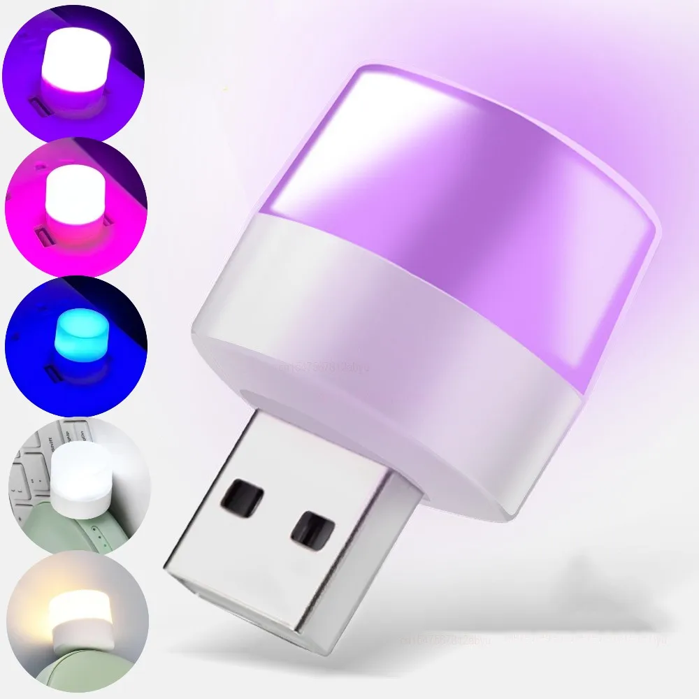 USB Cắm Đèn Máy Tính Di Động Sạc Điện USB Nhỏ Tròn LED Bảo Vệ Mắt Đọc Sách Mini USB Di Động Đèn LED đèn