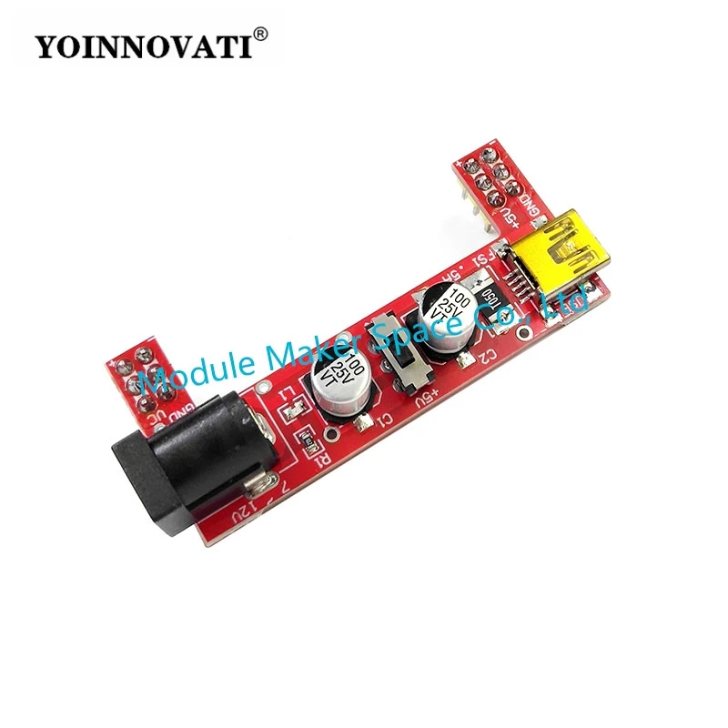 Electric Unit Red 2 channels 5V/3.3V Breadboard Bread Plate Power Supply Module
