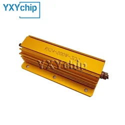 1pcs RX24 200W Aluminum Power Metal Shell Case Wirewound Resistor 0.01 0.05 0.4 0.8 1 2.2 2.5 4 5 8 9 10 22 47 51 85 4K 22K Ohm