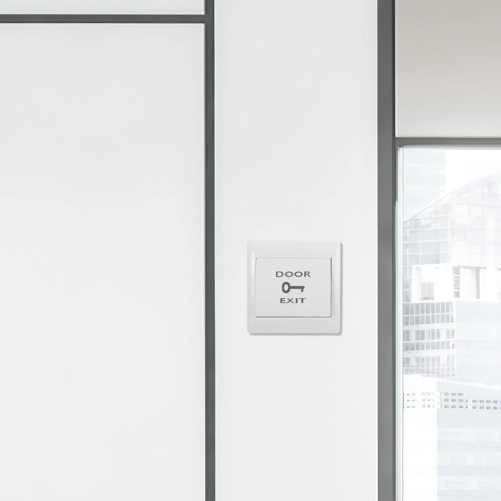 

Fireproof Push Release Button for Door Exit Access Control 86x86mm White Panel 500000 Mechanical Life Button Push Exit