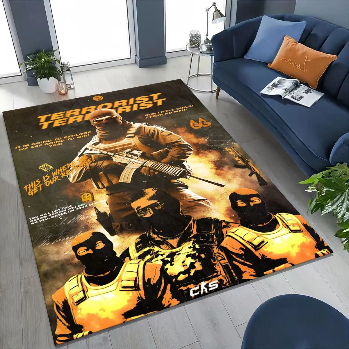 

27 Style CS GO Game Counter Strike Gamer Rug for Bedroom Living Room Sofa Home Doormat Decor, Large Kid Play Non-slip Floor Mat