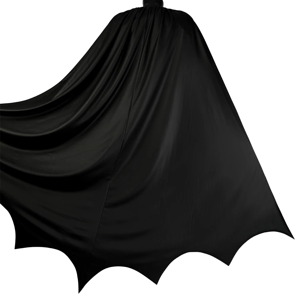 Carnevale Halloween supereroe Cosplay Bruce Wayne mantello nero mantello pipistrello in ecopelle grande copertura