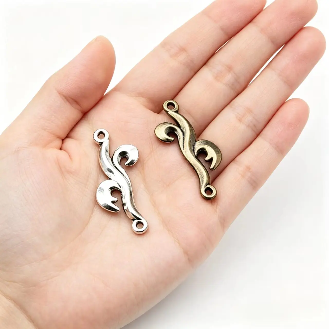 Newest 20Pcs 22*8.2mm Grass  Charms for DIY Jewelry Making Plant Connector Pendants Findings for Necklace Earring Bracelet Craft
