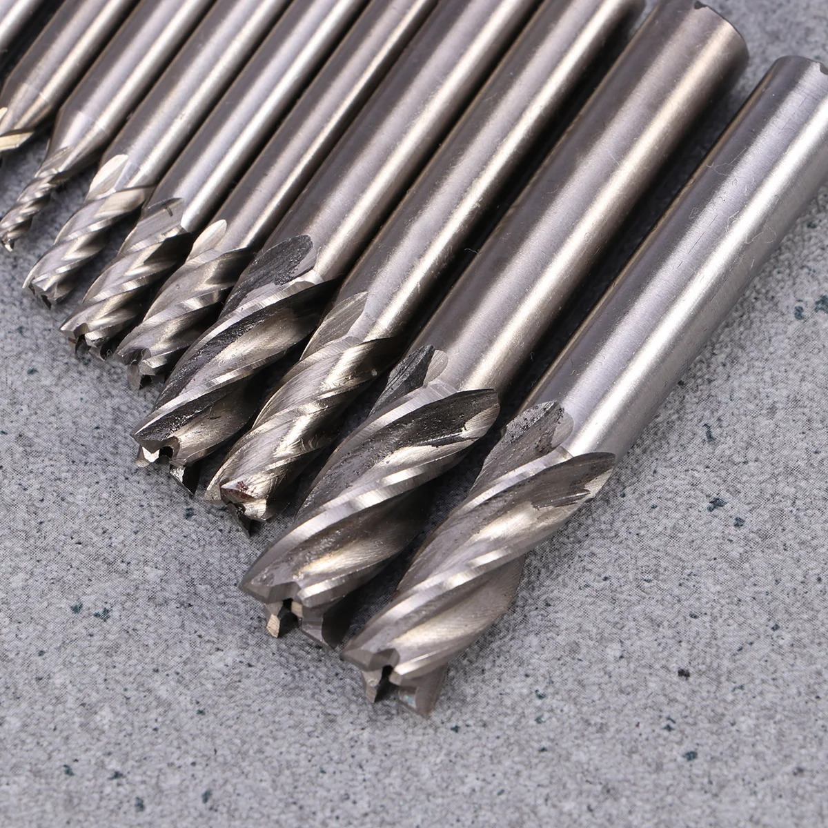 

10pcs Milling Set Straight Shank High Speed Steel Bits 2 10mm Diameter for CNC Aluminum Iron Wood Machining Tools