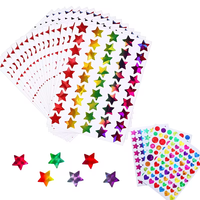 3-30sheets Holographic Rainbow Small Star Dots Heart Stickers Kids Reward Behavior Chart Student Planner School Teacher Supplies