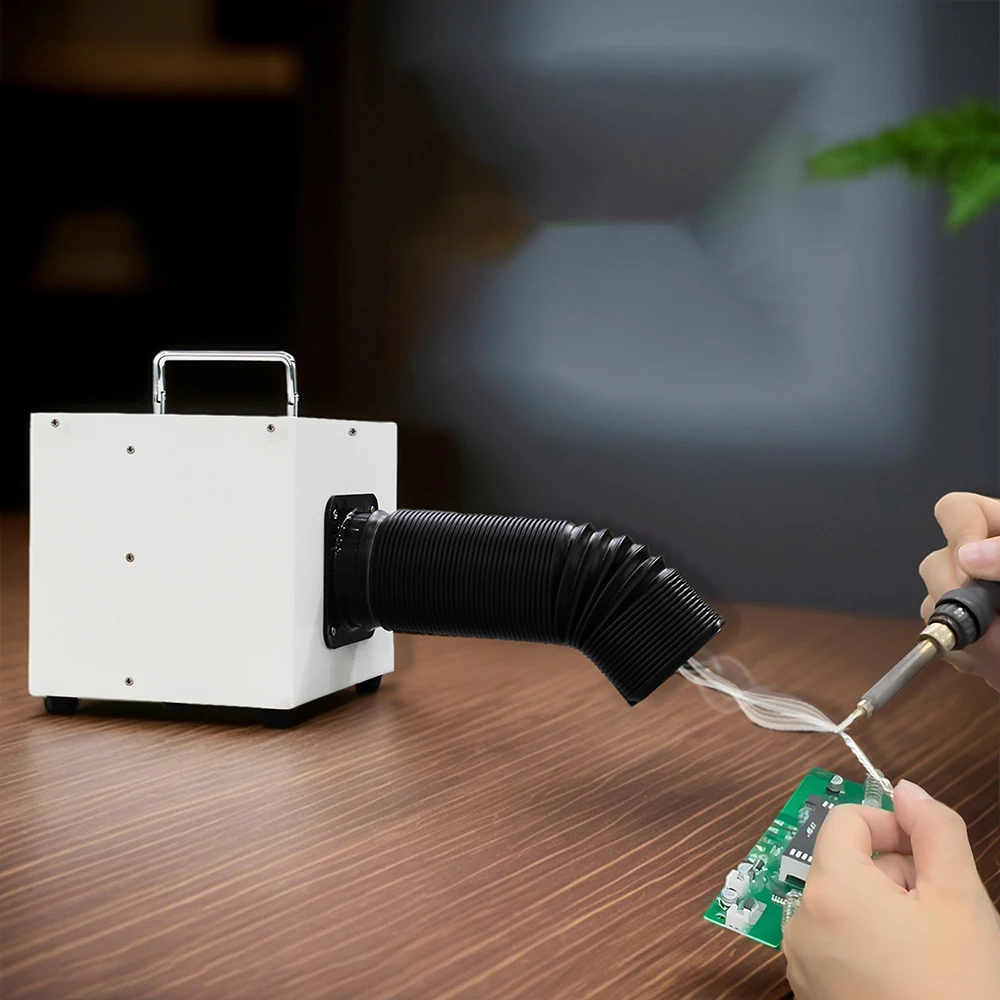 120W Desktop Smoke Exhaust Fan Fume Extractor Iron Laser Marking Purification Smoking Air Purifier Solder Smoke Exhaust Machine