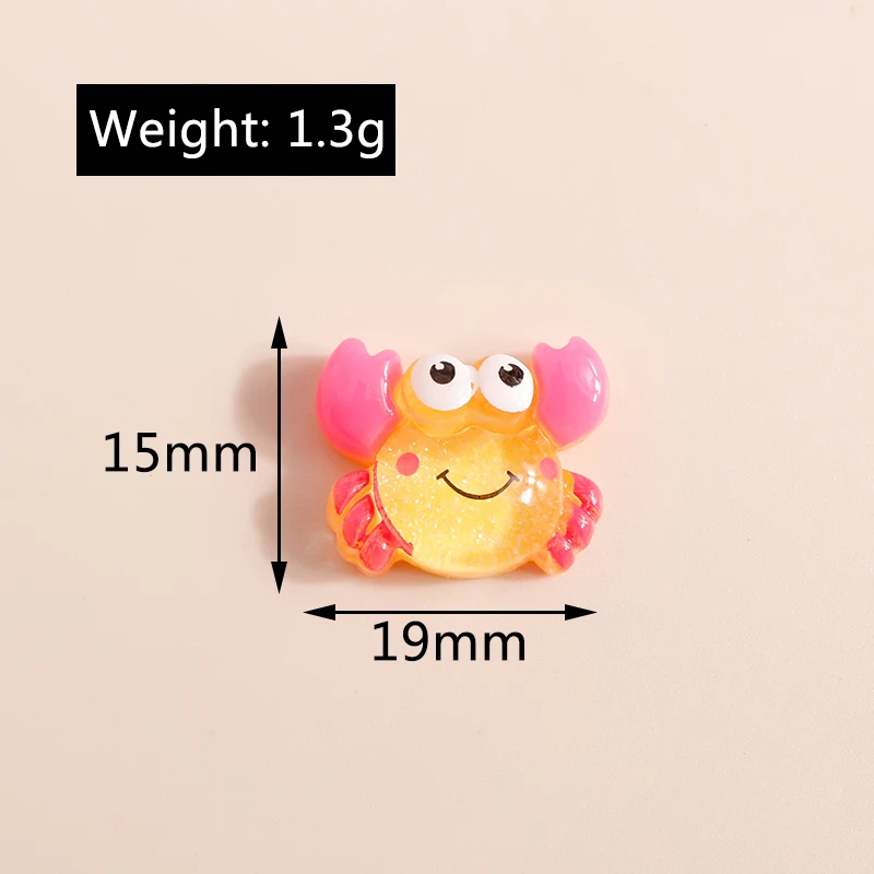 Leslie 10 Stück Niedliche Frosch-Anhänger aus Kunstharz, Flache Cabochons für Haarschleifen-Dekoration, DIY Schmuckherstellung Zubehör – Detail 14