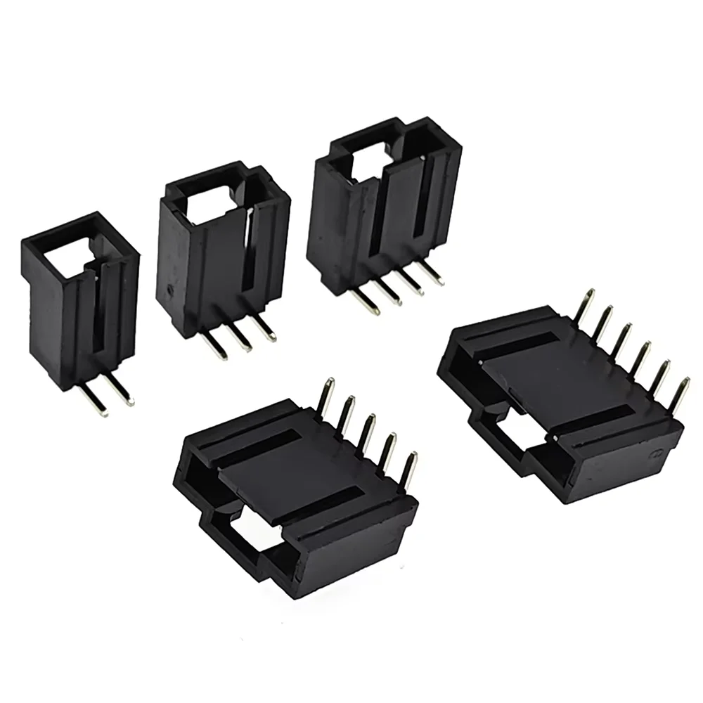 10PCS Dupont Connector MX2.54 Enkele Rij Met Gesp 2.54MM Rechte Pin Header Gebogen Pin Header 2P 3P 4P 5P 6Pin