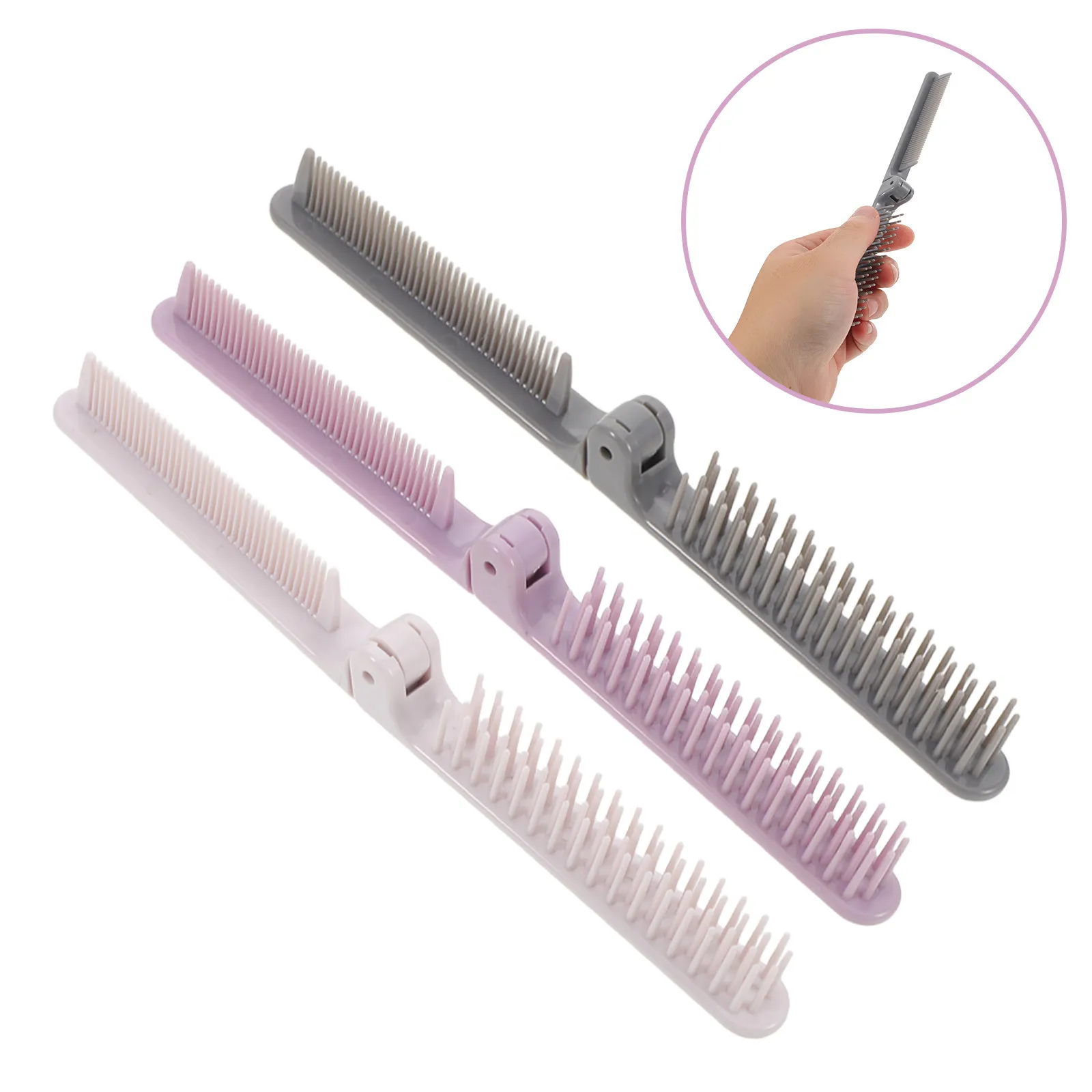 

Набор из 9 складных дорожных расчесок: двусторонняя расческа с широкими зубьями, компактная портативная складная мини-расческа для укладки волос в дороге