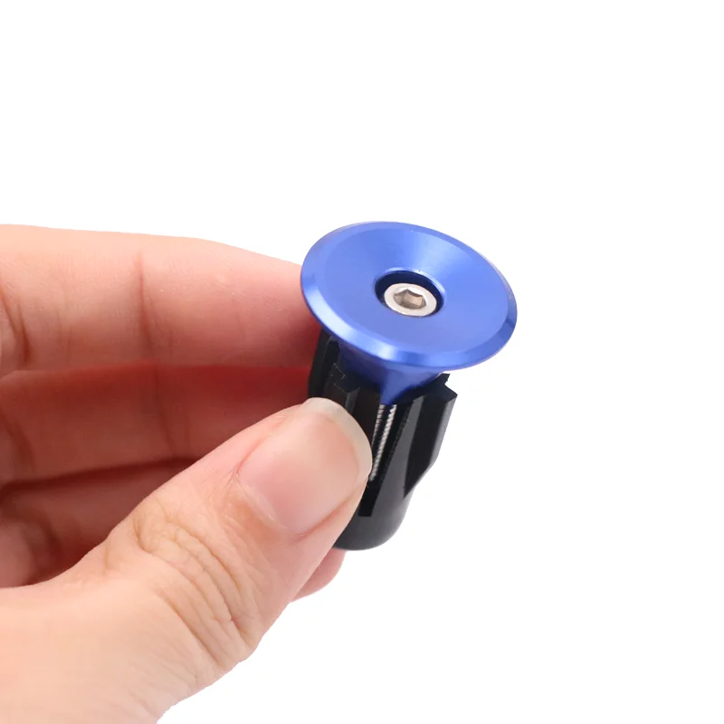 Bicycle Grip Handlebar End Cap Aluminium Alloy Lock MTB Mountain Cycling Handle Bar Grips End Plugs Black For Bike Accessories