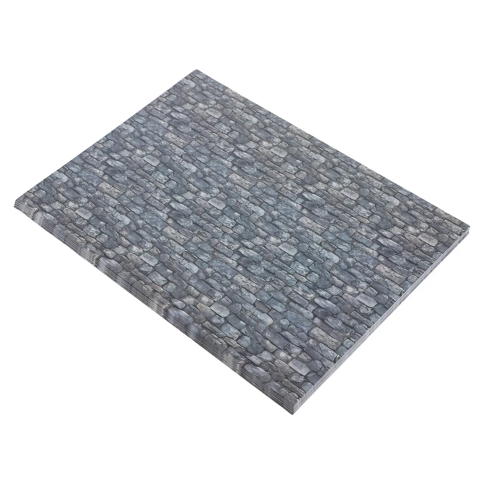 12Sheets Dollhouse Wallpaper Self Adhesive Stone Pattern Peel Stick Miniature Flooring Wall Cladding Interior Decoration for 1