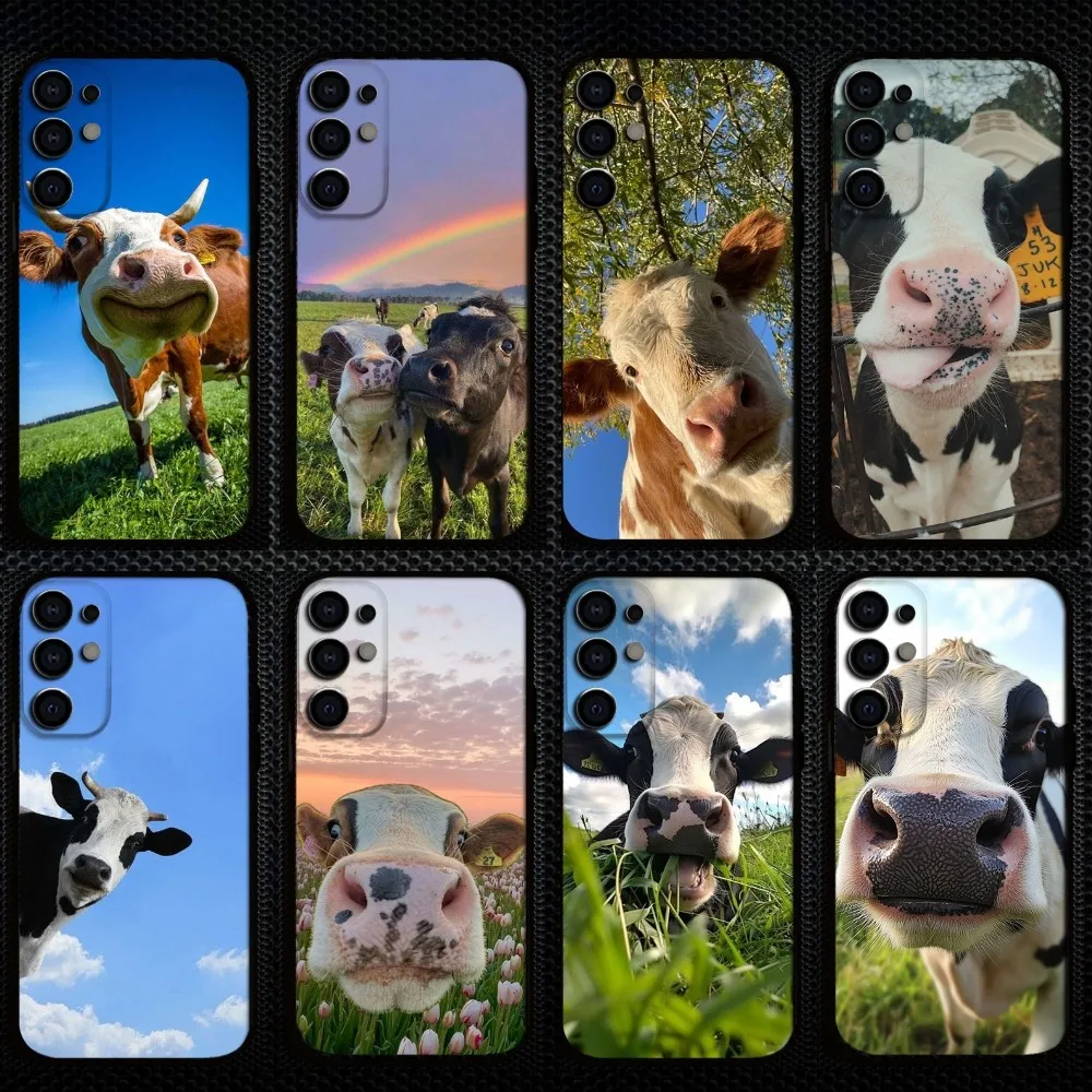 

Sunny Cow Moment Phone Case For Samsung S25/S24/S23/S22/S21/S20/Plus,Fe,Lite/Others Black Cover