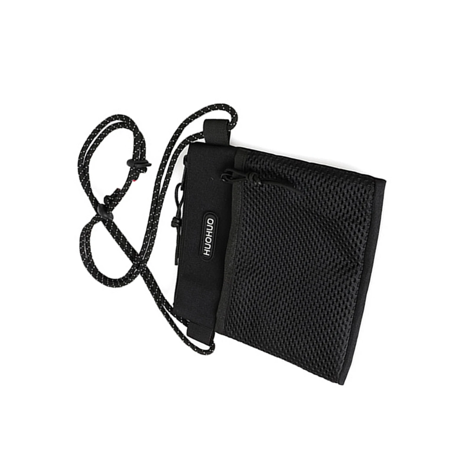 Casual Lightweight Crossbody Bag Large Capacity Bag with Black Mesh Front Pocket for Mobile Phone Cosmetics Keychain