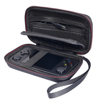 Protective Case with Mesh Pocket for SD Card USB Type-C Cable Storage Bag for Anbernic RG35XX H/RG353M Handheld Game Console