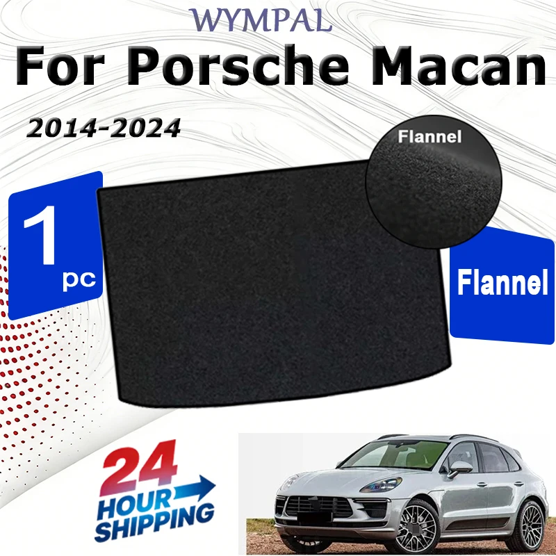 

Flannel Rear Trunk Mats For Porsche Macan 2014-2024 Car Boot Cargo Liner Tray Trunk Black Luggage