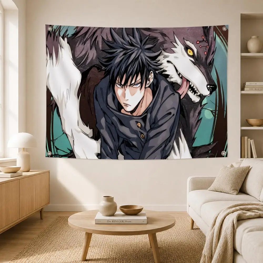 Anime Fushiguro Megumi Flags Home Yard & Garden Decor Banner - Indoor Outdoor Wall Hanging Flag