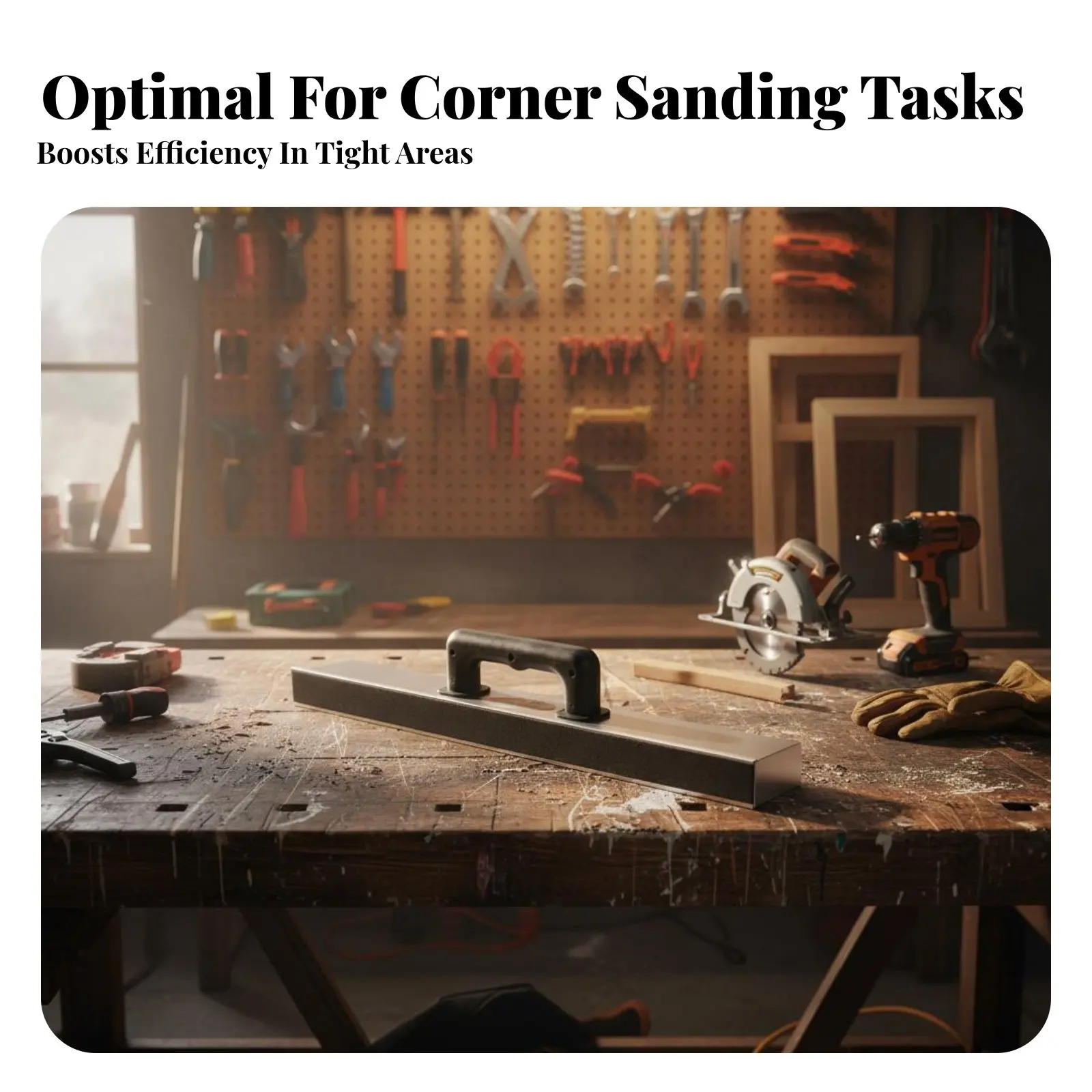 

Internal Corner Sander Single-Handed Use 90 Degree Sanding Tool Corner Hand Sander Lightweight Manual Sanding Paper Holder