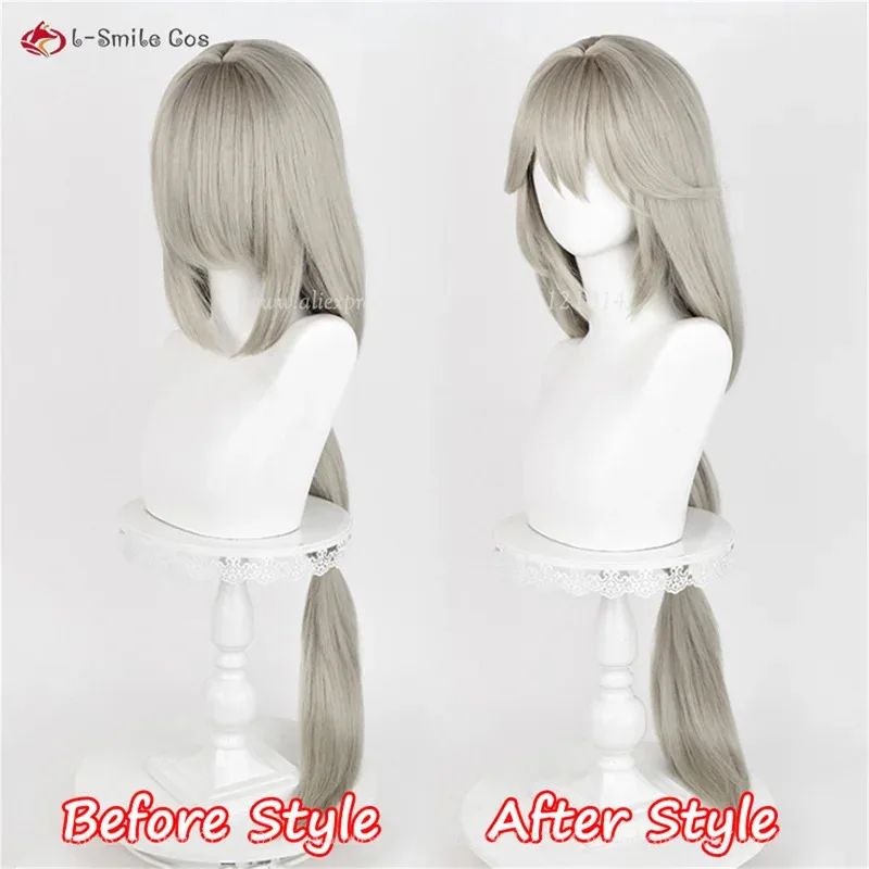 

Alexandrina Sebastien Косплей 105 см льняные серые женские термостойкие синтетические волосы Хэллоуин вечерние аниме парики + шапочка для парика