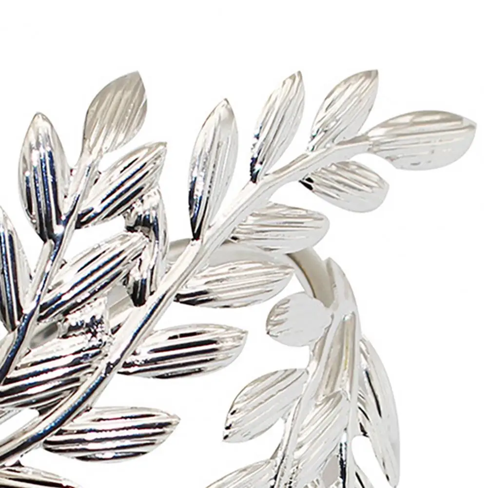 Holiday Napkin Rings 12 Pcs Wheat Head Napkin Rings Set Reusable Metal Napkin Holders Decorative Table Accessories for Dining
