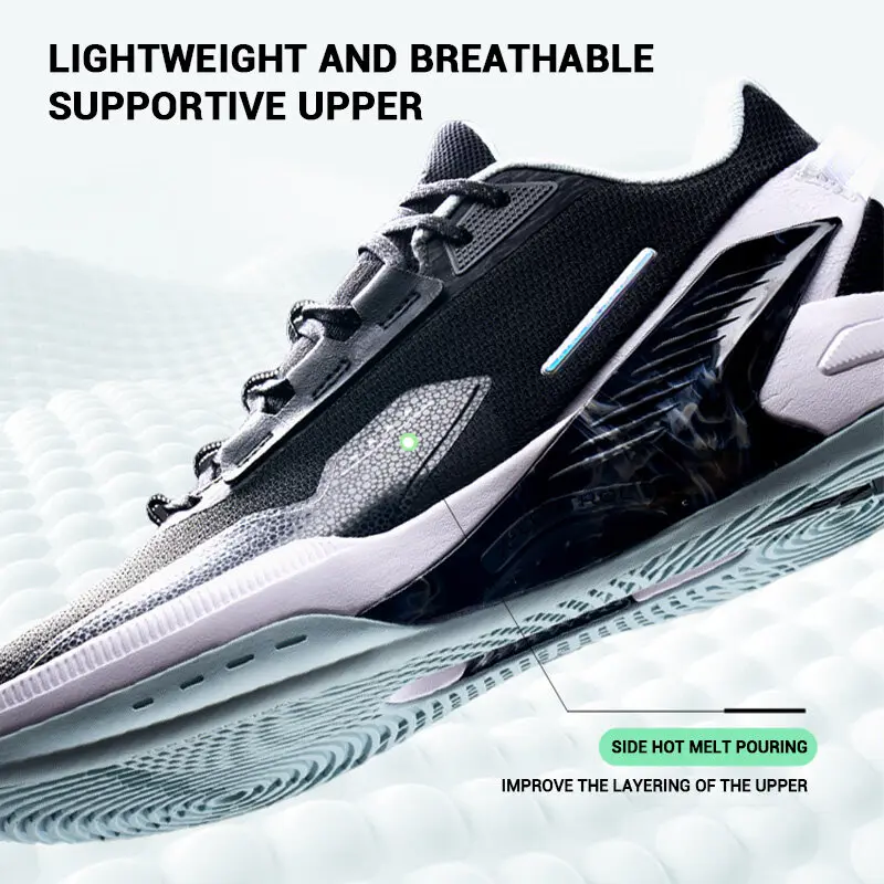Xtep Spirit Strike Basketball Shoes For Men 2024 Autumn Strong Wrapping Sports Shoes Basketball Combat Sneakers 876319120005