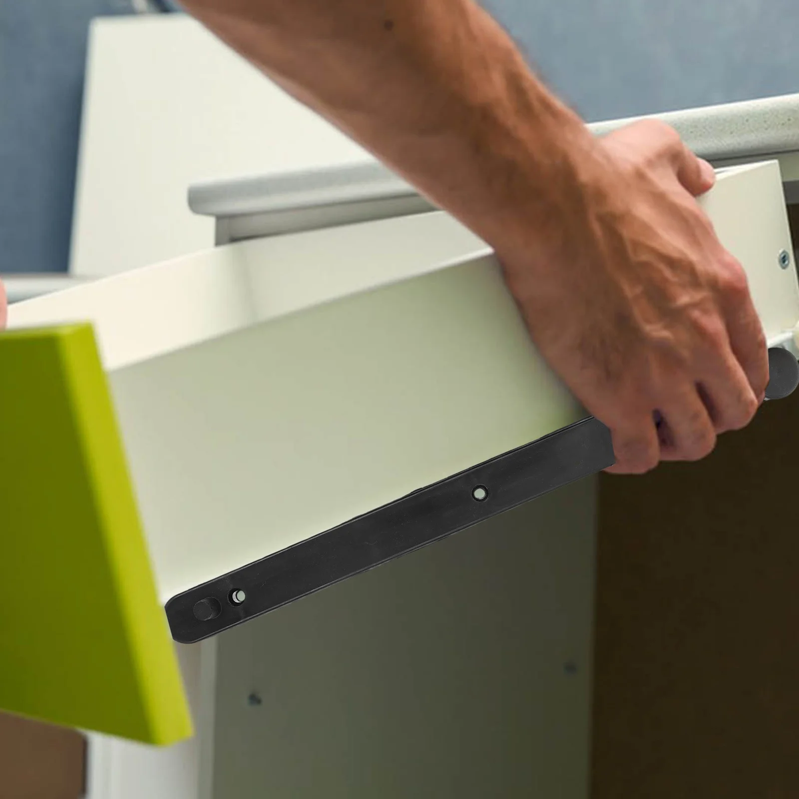 

1pc Plastic Guide Rails For Cabinet Lift-Up Door Mounted Drawer Slides Full Extension Hidden Hardware Kit