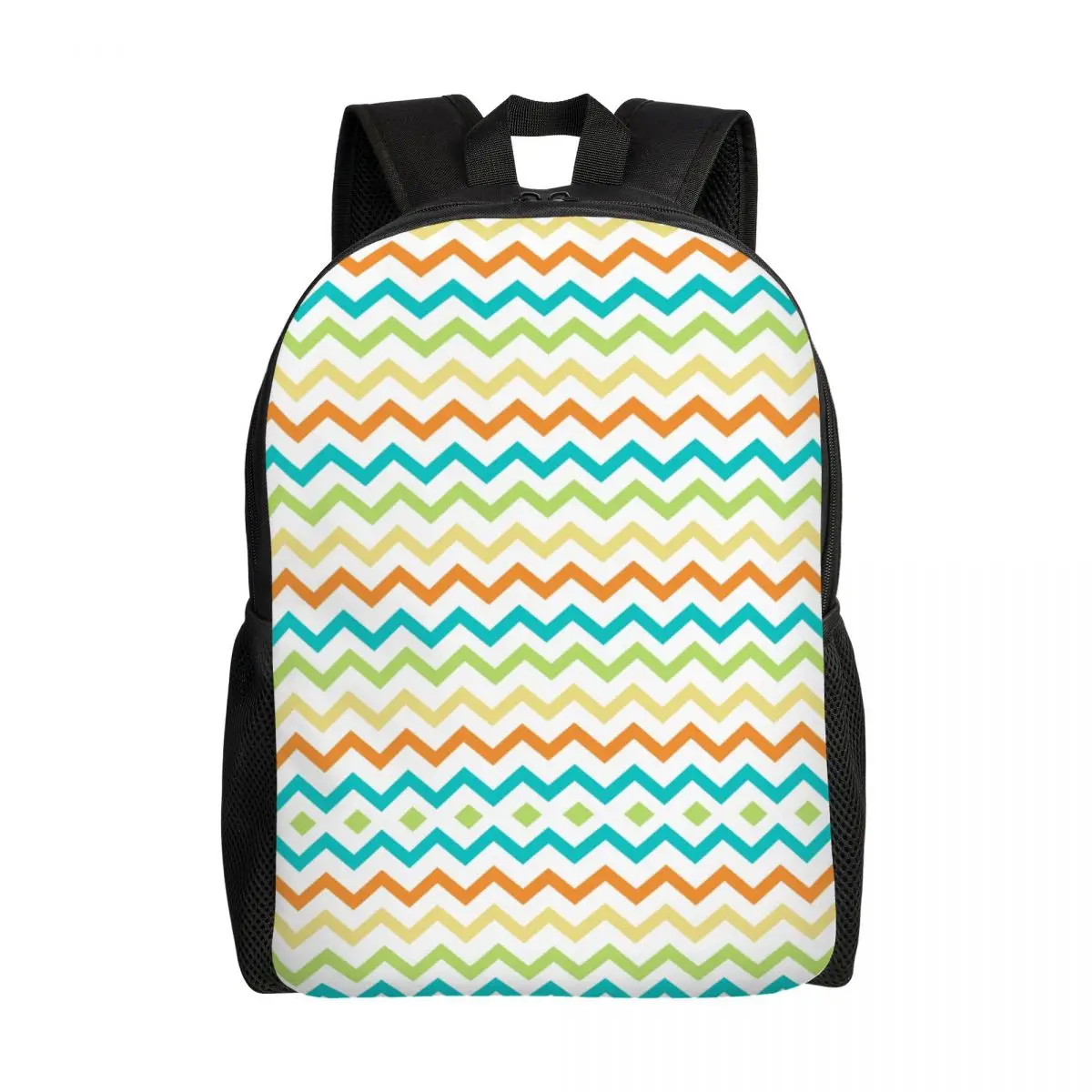 

Seamless Zig Zag Stripes Laptop Backpack Women Men Casual Bookbag for College School Student Boho Camouflage Zigzag Bags