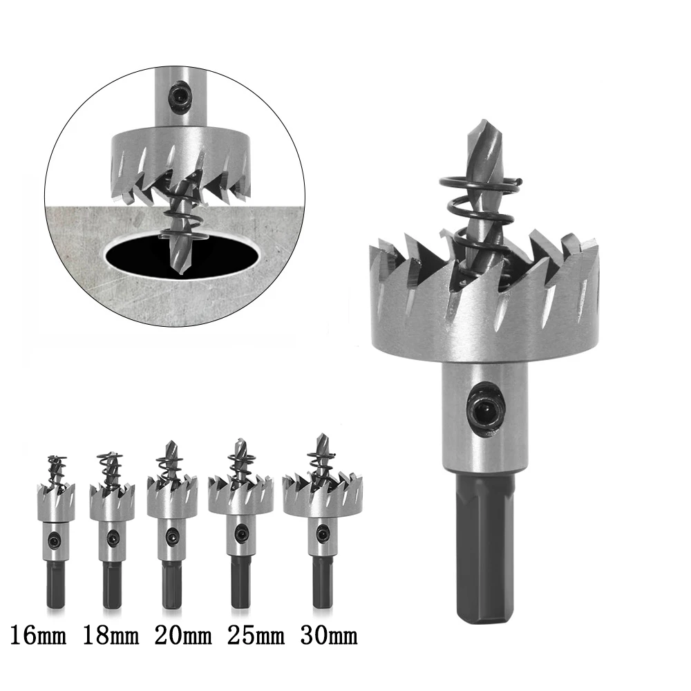 Abridor de agujeros de acero de alta velocidad, broca para placa de hierro, acero inoxidable, perforación de Metal, juego de herramientas manuales,