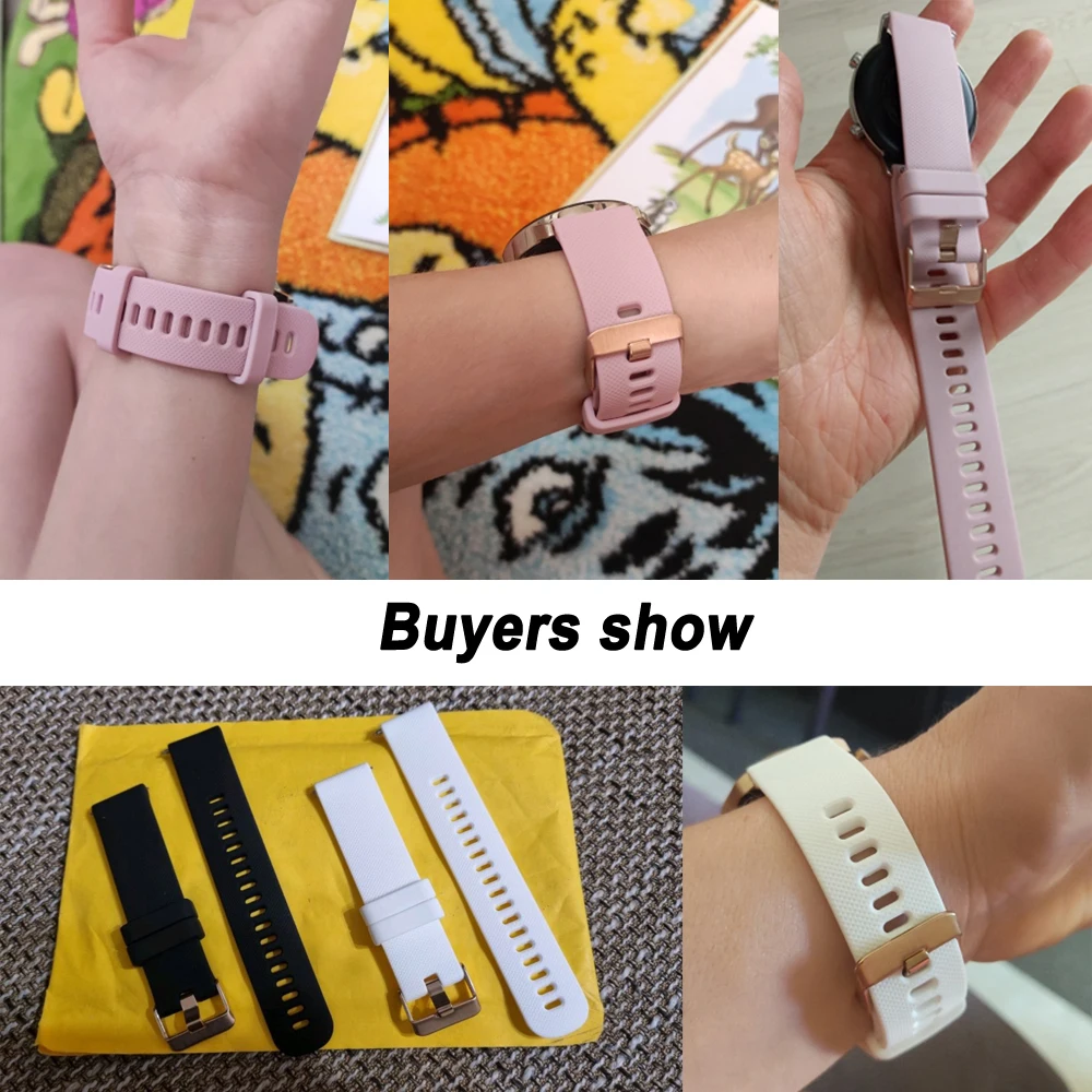 18 20 มม.สายนาฬิกาซิลิโคนสําหรับ Garmin Venu 2 Plus 2S SQ สายรัดข้อมือ Vivoactive 3 3t 3S 4S Forerunner 245 645 55 สร้อยข้อมือ