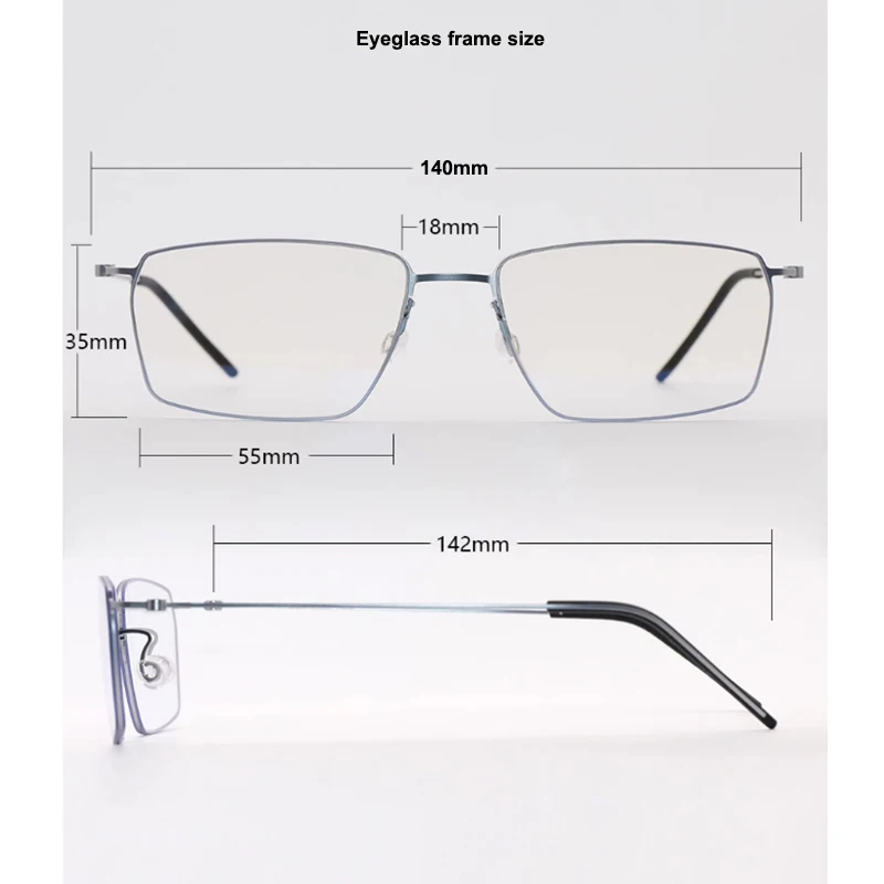 5509 Ultra light Titanium Glasses Frame Men Retro square Eyeglasses Woman Eyewear Myopia Optical Prescription brand spectacle