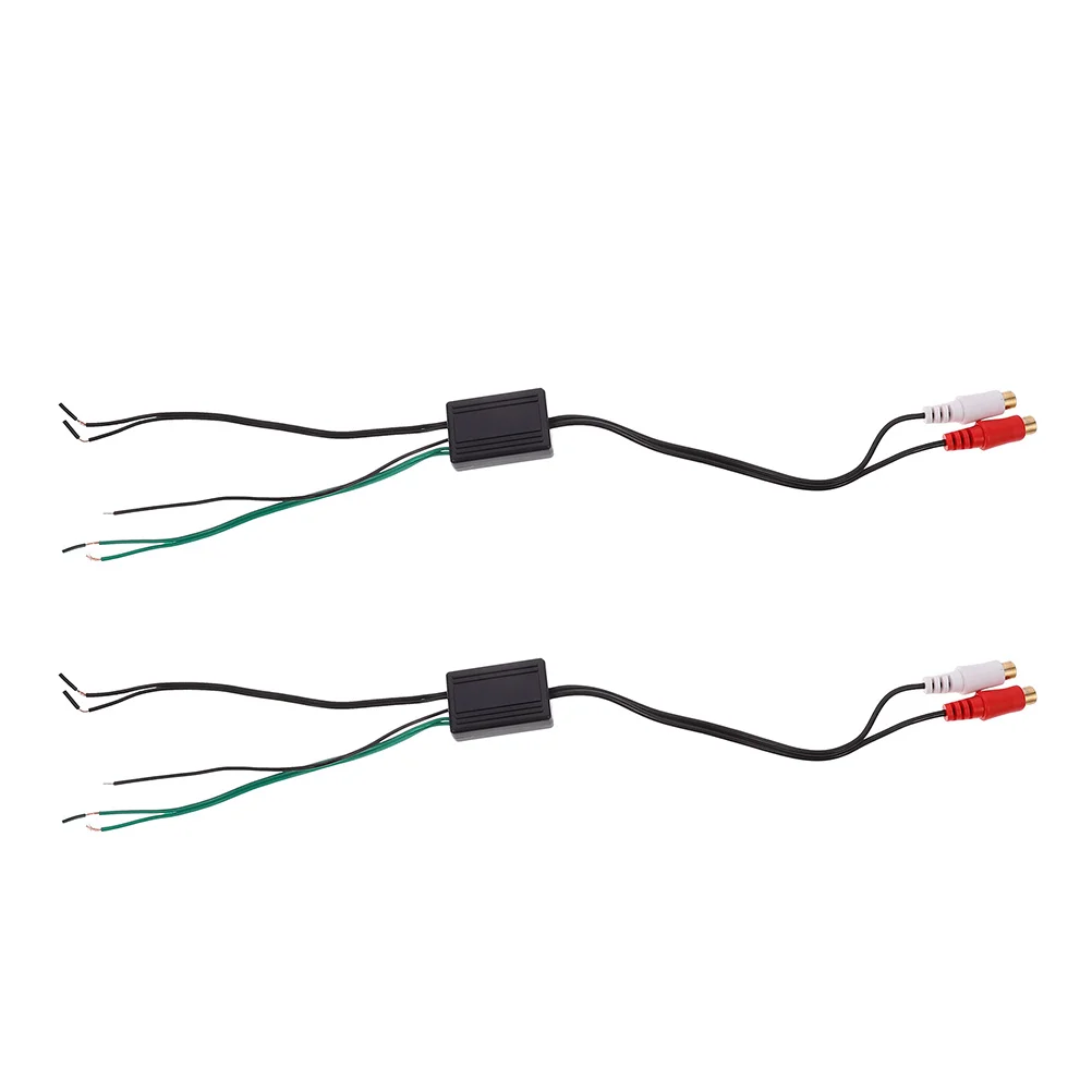 

2 Pcs Car Horn Cable Adapter Audio Amplifier Wiring Kit Speaker Line Converter Connectors Wire Wires Output