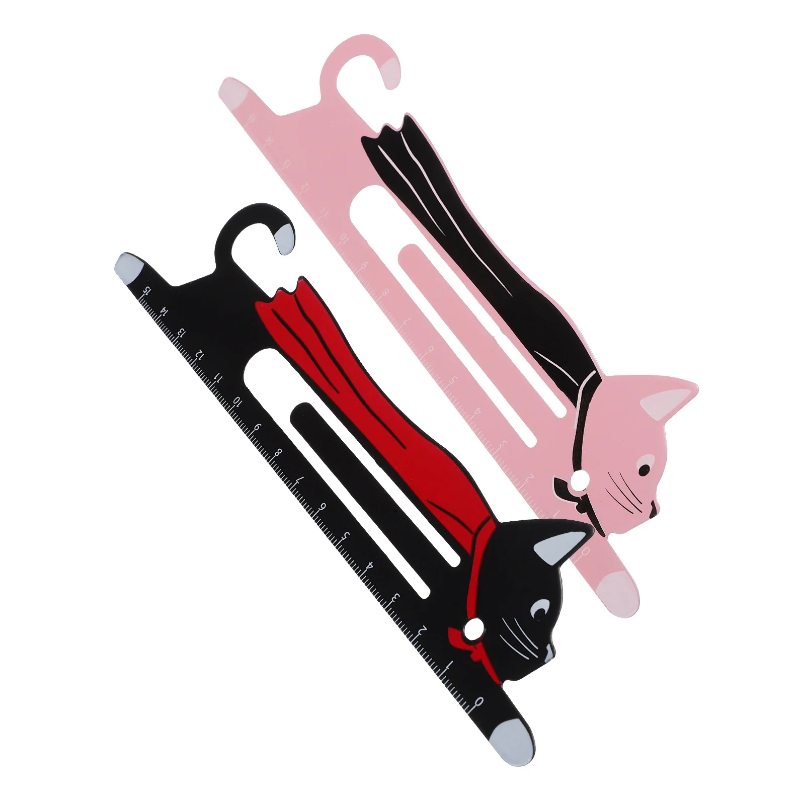 

2Pcs Bookmarks Cartoon Metal Bookmark Ruler Scale Reading Accessories Students Bookmarks Book Marks Metal Bookmark