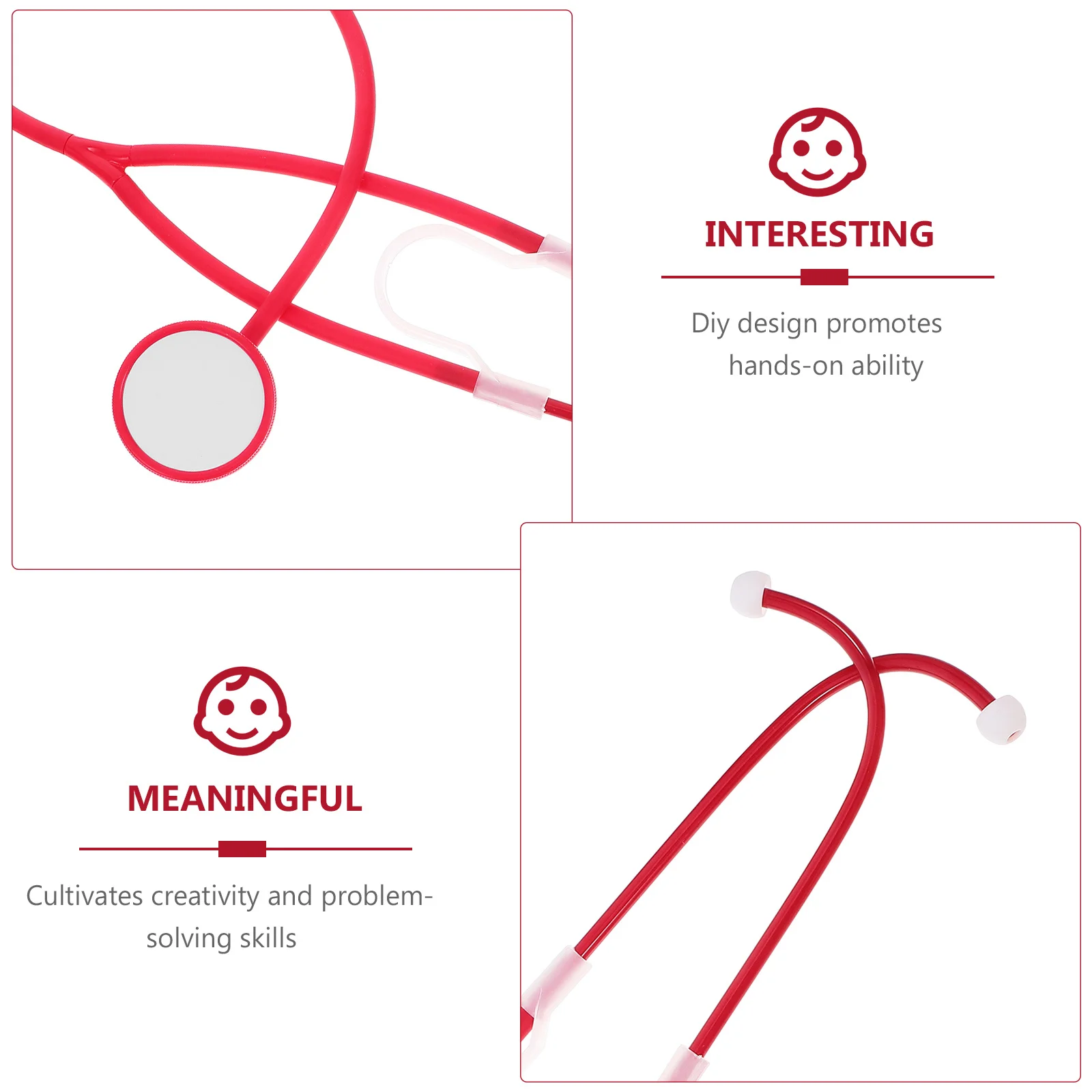 

2Pcs DIY Assembly Stethoscope Educational Science Experiment Kit Kids Hands-on Learning Creative Stem Development