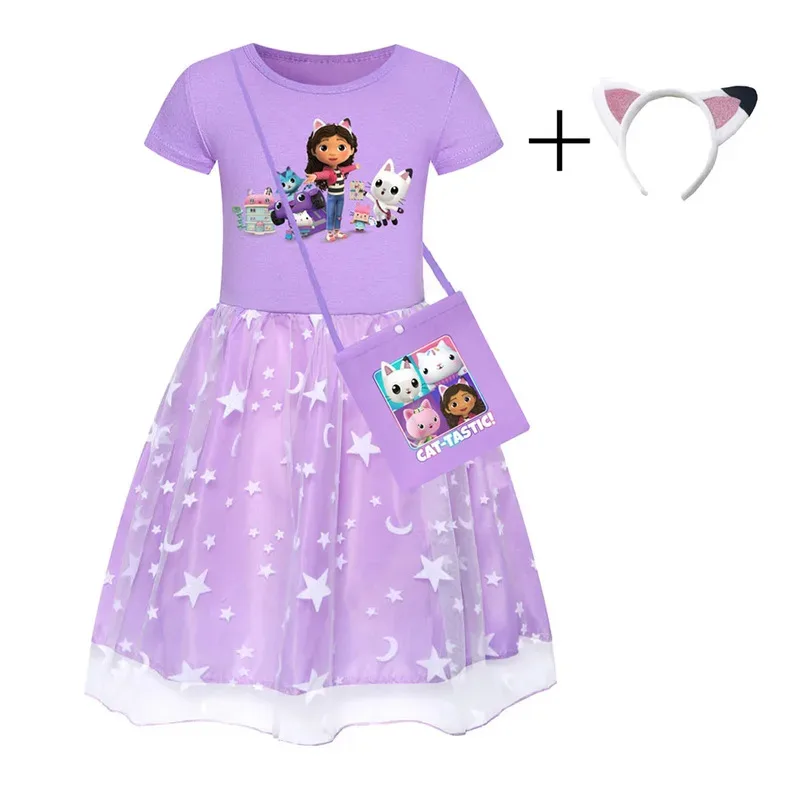 lHalloween Cosplayl Kids Gabby’s Dollhouse Cosplay Dress Anime Gabby’s Dollhouse Cats Roleplay Girls Costume Halloween Party Fas view 5