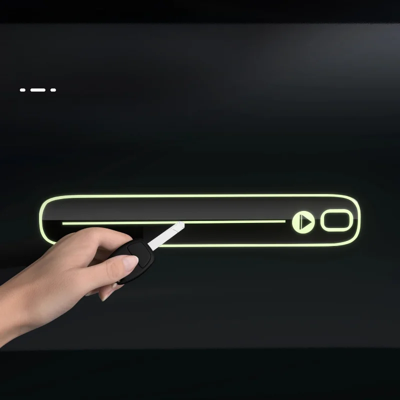 ل Denza N9 N8L مقبض الباب مضيئة ملصق مقبض الباب تذكير المضادة للخدش حماية الشارات ديكور اكسسوارات السيارات الخارجية